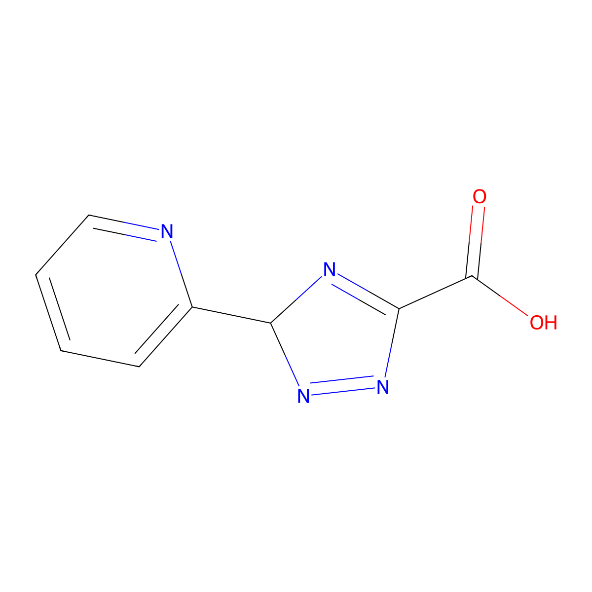 3-(pyridin-2-yl)-3H-1,2,4-triazole-5-carboxylic acid molecular structure, CAS 1486465-50-2
