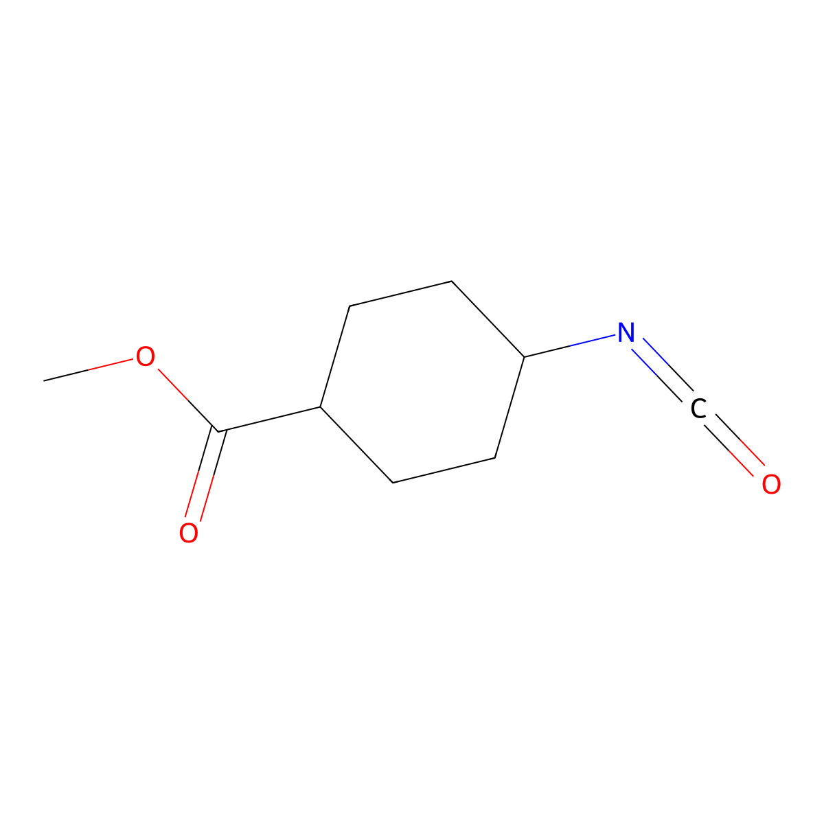 Methyl 4-isocyanatocyclohexane-1-carboxylate molecular structure, CAS 1486470-18-1