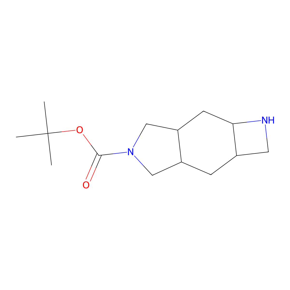 tert-butyl (2aS,3aR,6aS,7aS)-decahydro-1H-azeto[2,3-f]isoindole-5-carboxylate molecular structure, CAS 1486470-57-8