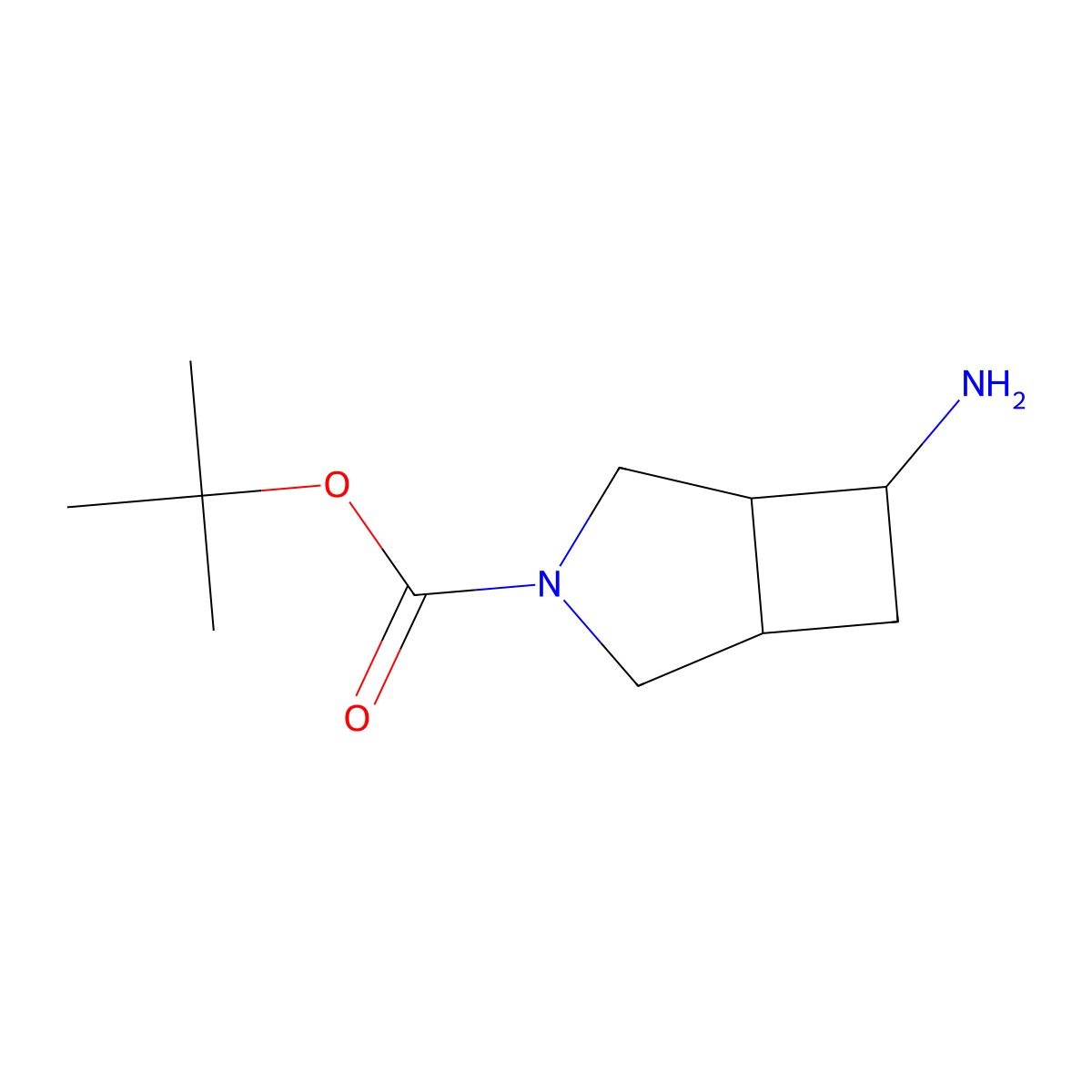 tert-butyl (1R,5S,6S)-6-amino-3-azabicyclo[3.2.0]heptane-3-carboxylate molecular structure, CAS 1486470-68-1
