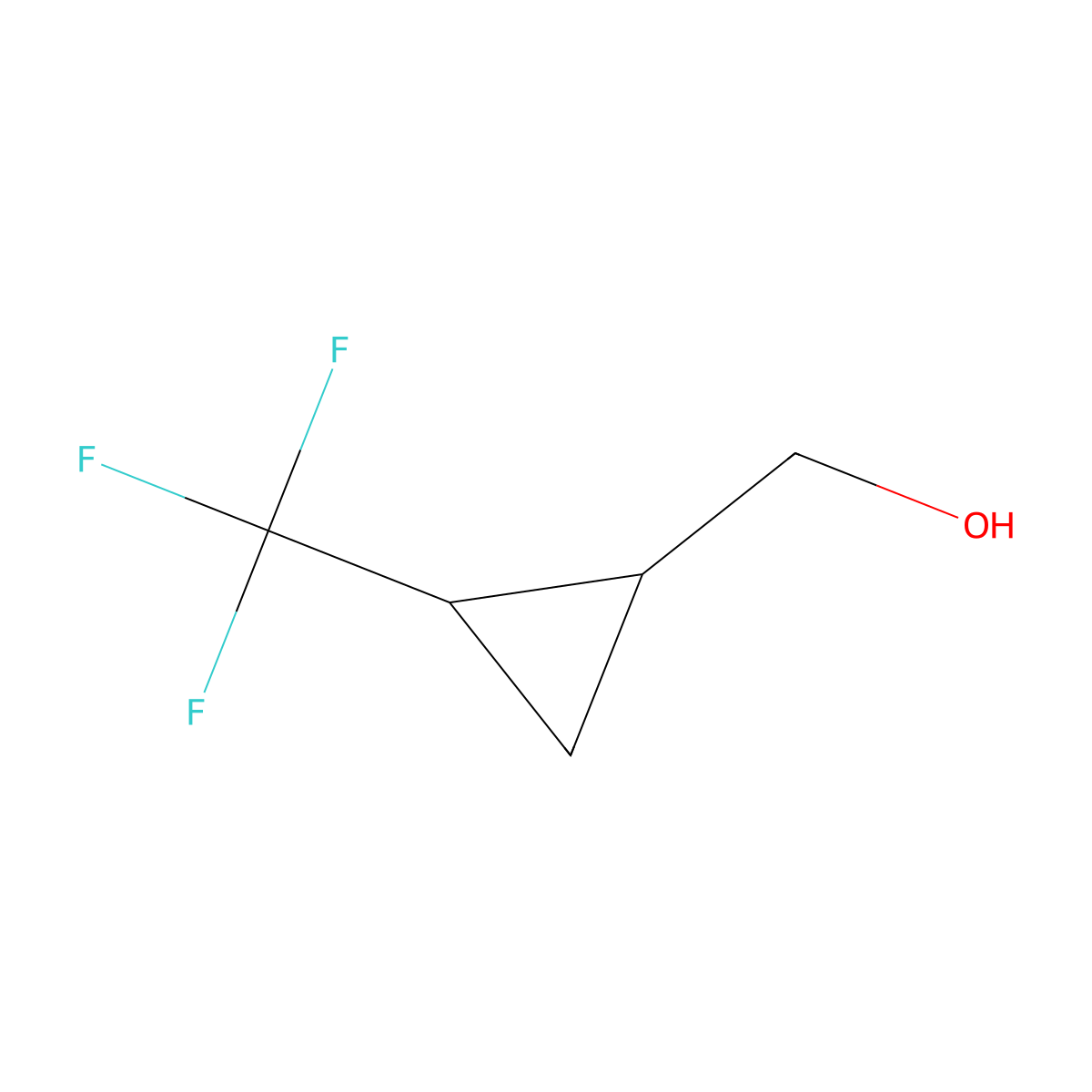 [(1S,2S)-2-(trifluoromethyl)cyclopropyl]methanol molecular structure, CAS 1486471-00-4