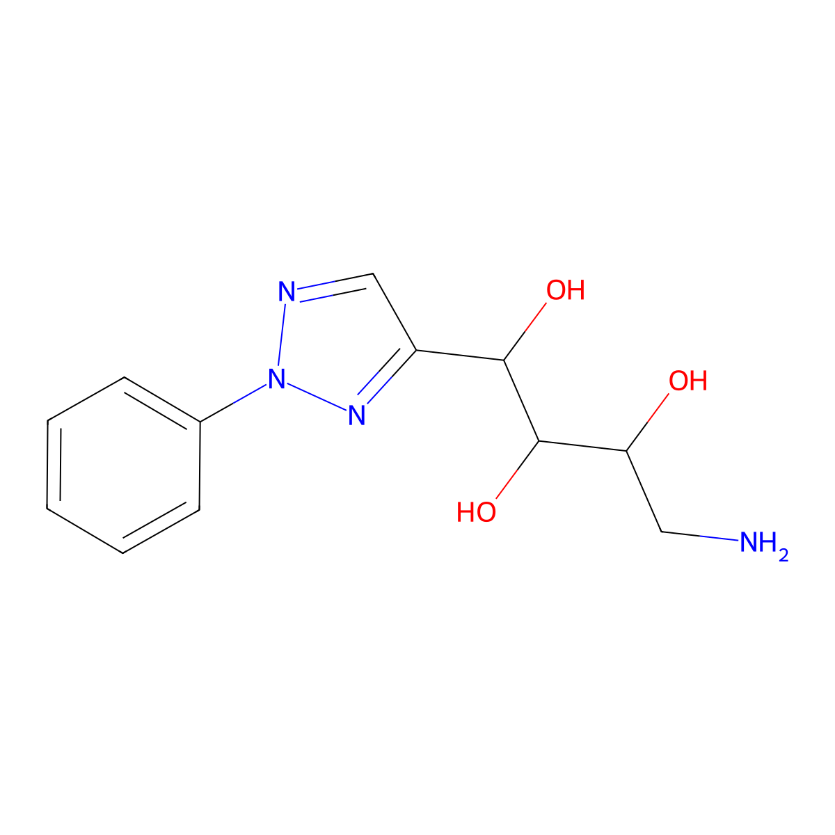 (1S,2S,3R)-4-amino-1-(2-phenyl-2H-1,2,3-triazol-4-yl)butane-1,2,3-triol molecular structure, CAS 1486472-93-8