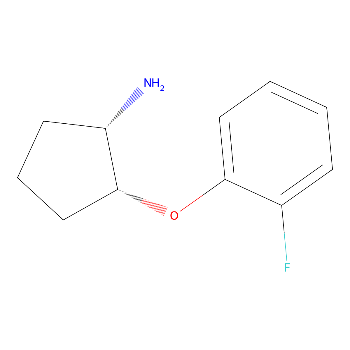 (1S,2R)-2-(2-fluorophenoxy)cyclopentan-1-amine molecular structure, CAS 1486473-02-2