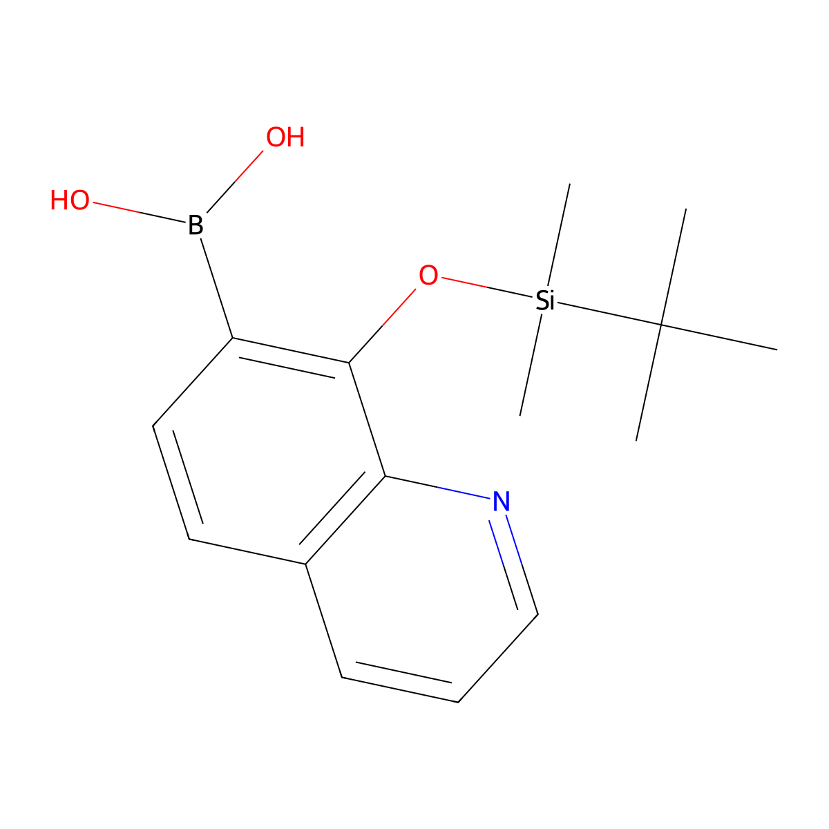 {8-[(Tert-butyldimethylsilyl)oxy]quinolin-7-yl}boronic acid molecular structure, CAS 1486485-32-8