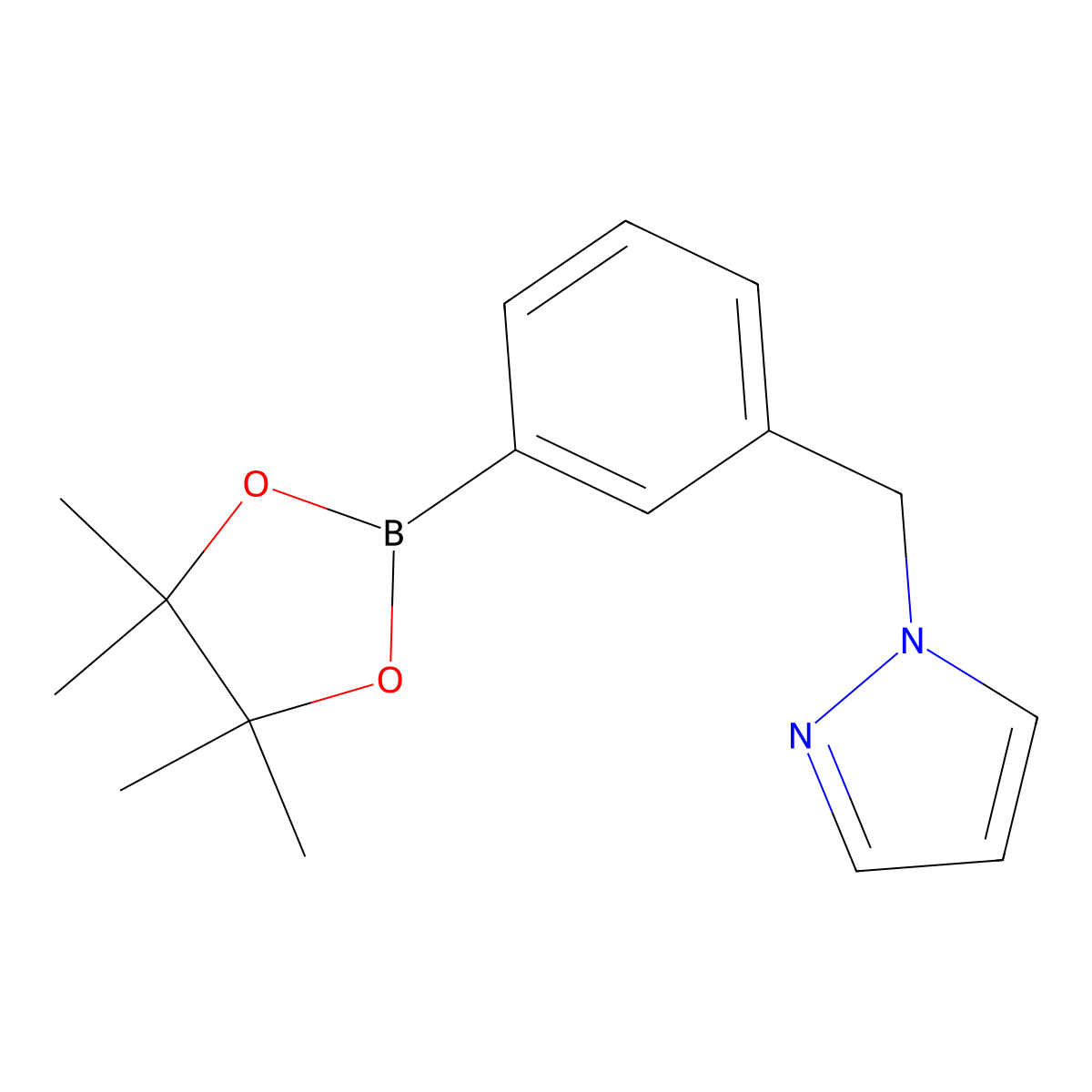 1-[3-(4,4,5,5-Tetramethyl-[1,3,2]dioxaborolan-2-yl)-benzyl]-1H-pyrazole molecular structure, CAS 1486485-43-1