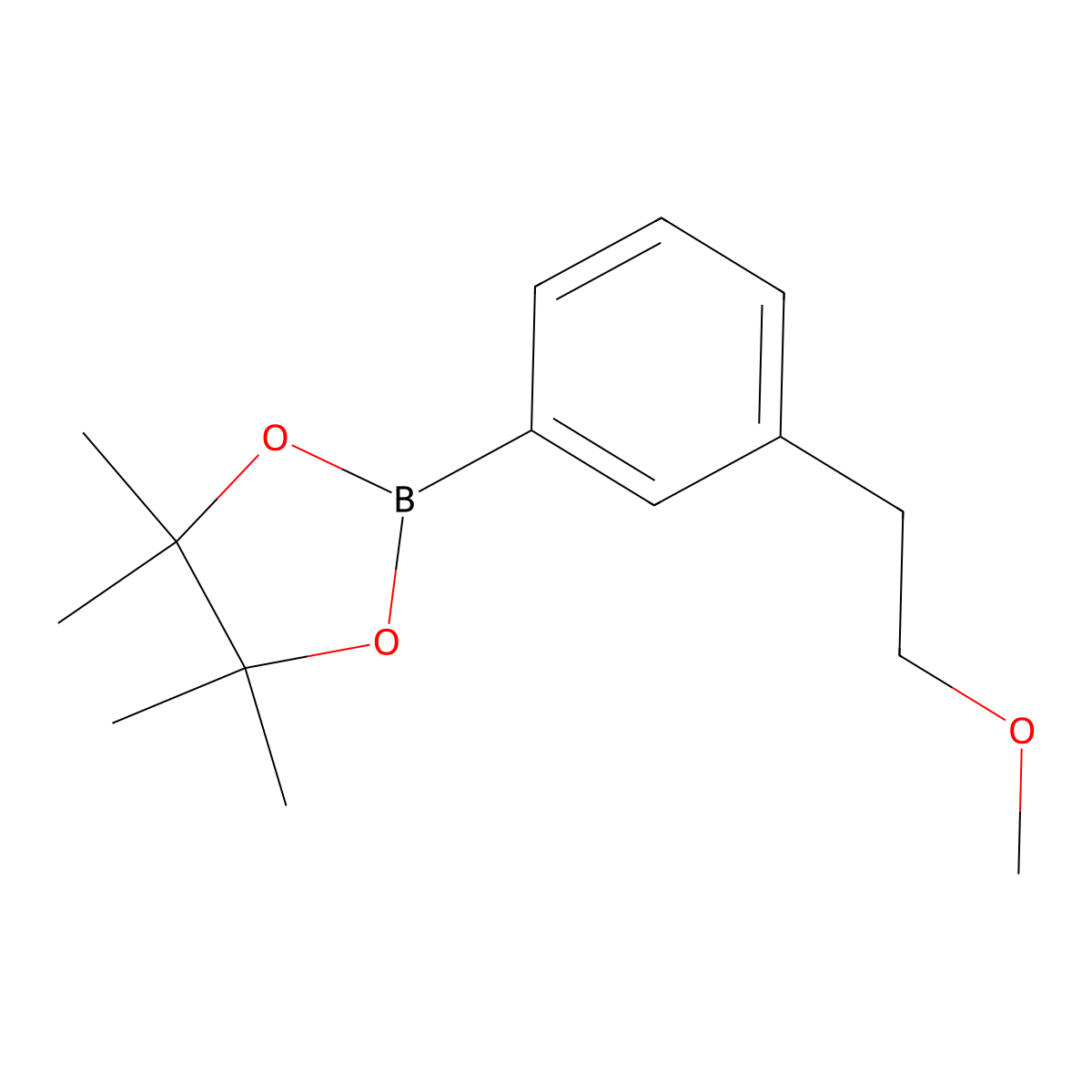 2-(3-(2-Methoxyethyl)phenyl)-4,4,5,5-tetramethyl-1,3,2-dioxaborolane molecular structure, CAS 1486485-55-5