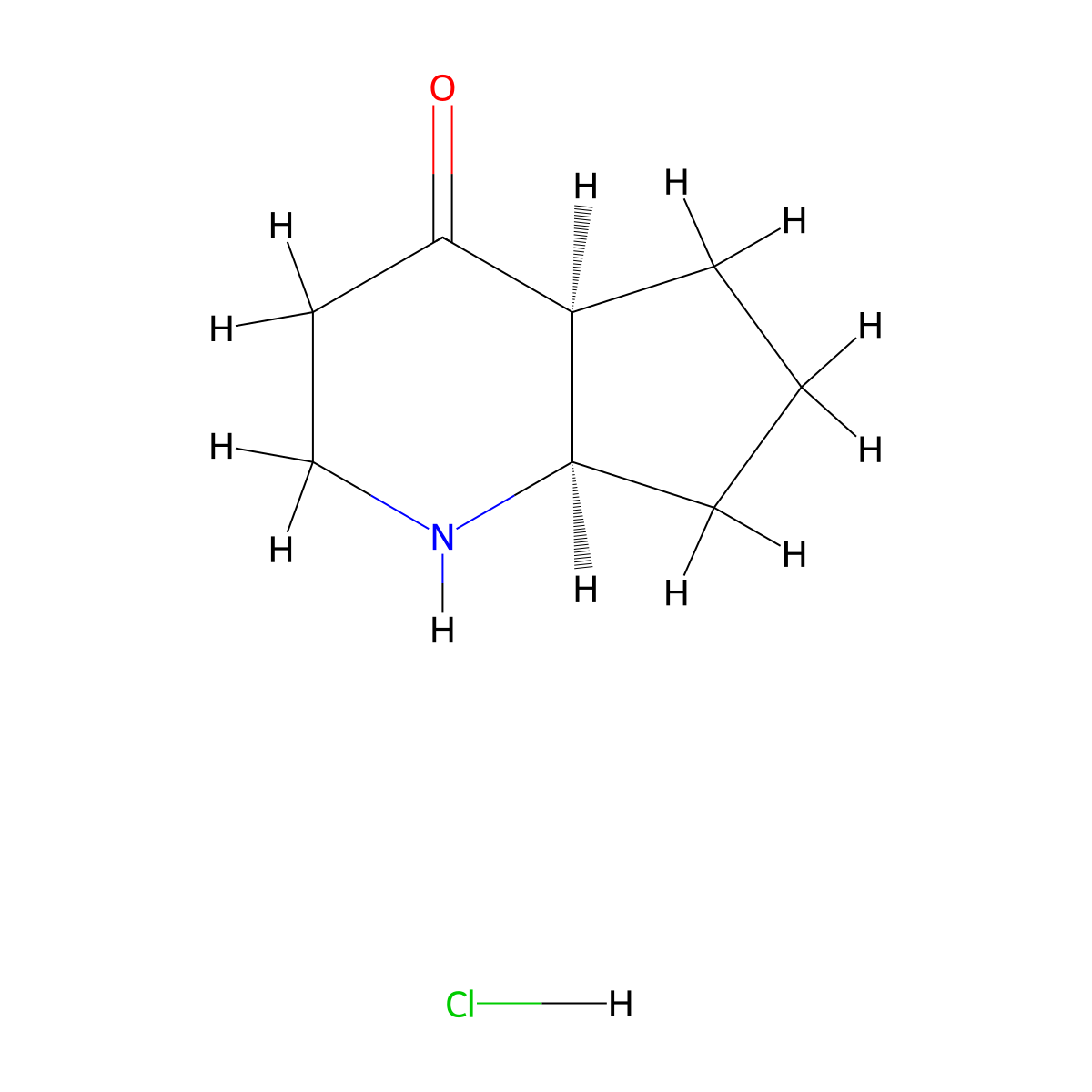 cis-Hexahydro-1H-cyclopenta[b]pyridin-4(4aH)-one hydrochloride molecular structure, CAS 1486520-32-4