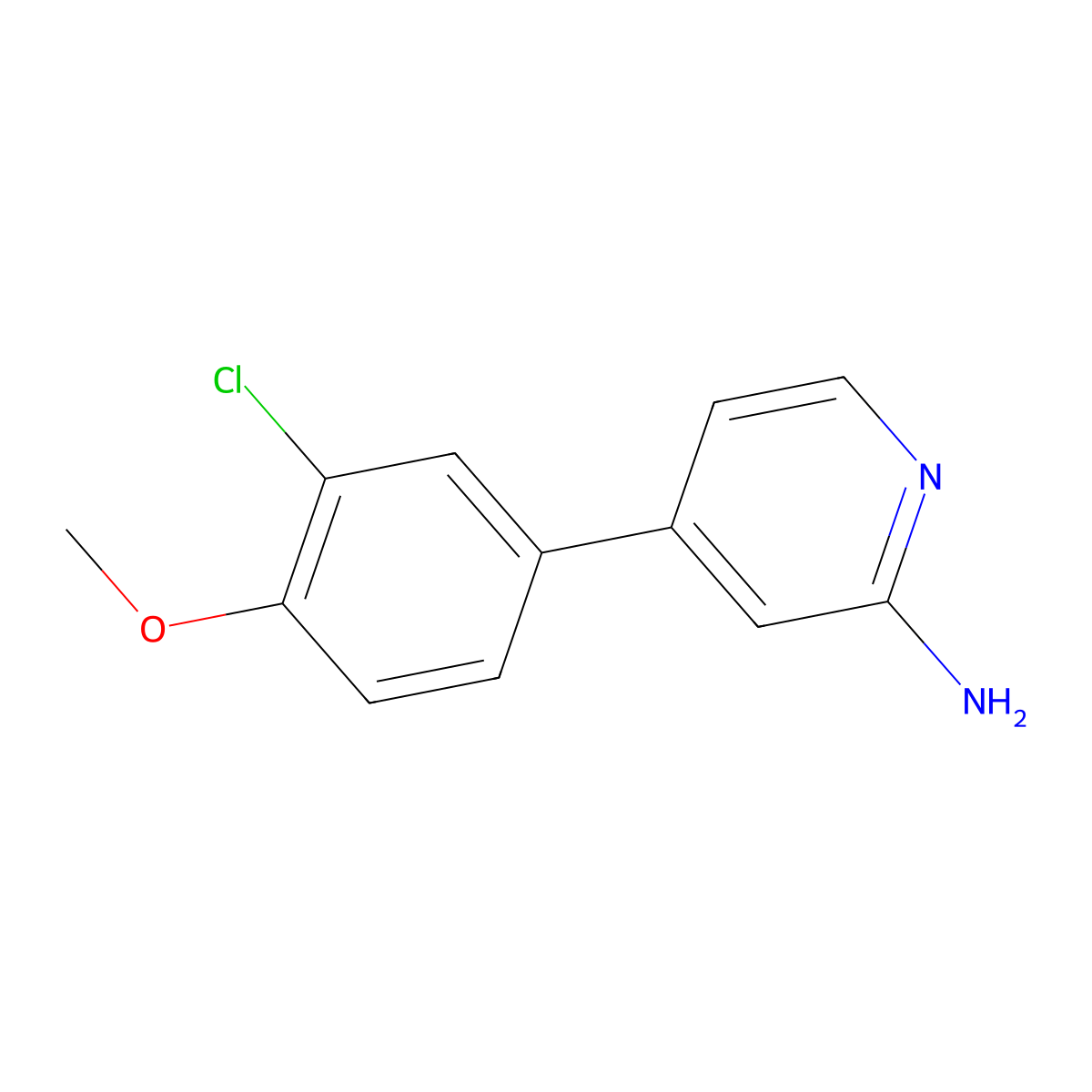 4-(3-Chloro-4-methoxyphenyl)pyridin-2-amine molecular structure, CAS 1486523-10-7