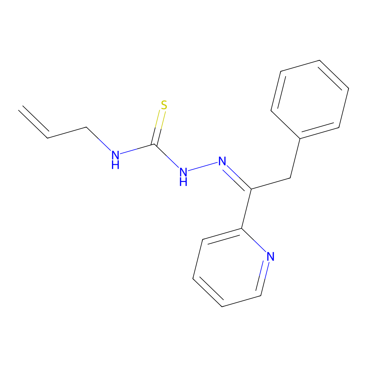 1-{[2-Phenyl-1-(pyridin-2-yl)ethylidene]amino}-3-(prop-2-en-1-yl)thiourea molecular structure, CAS 1486567-44-5