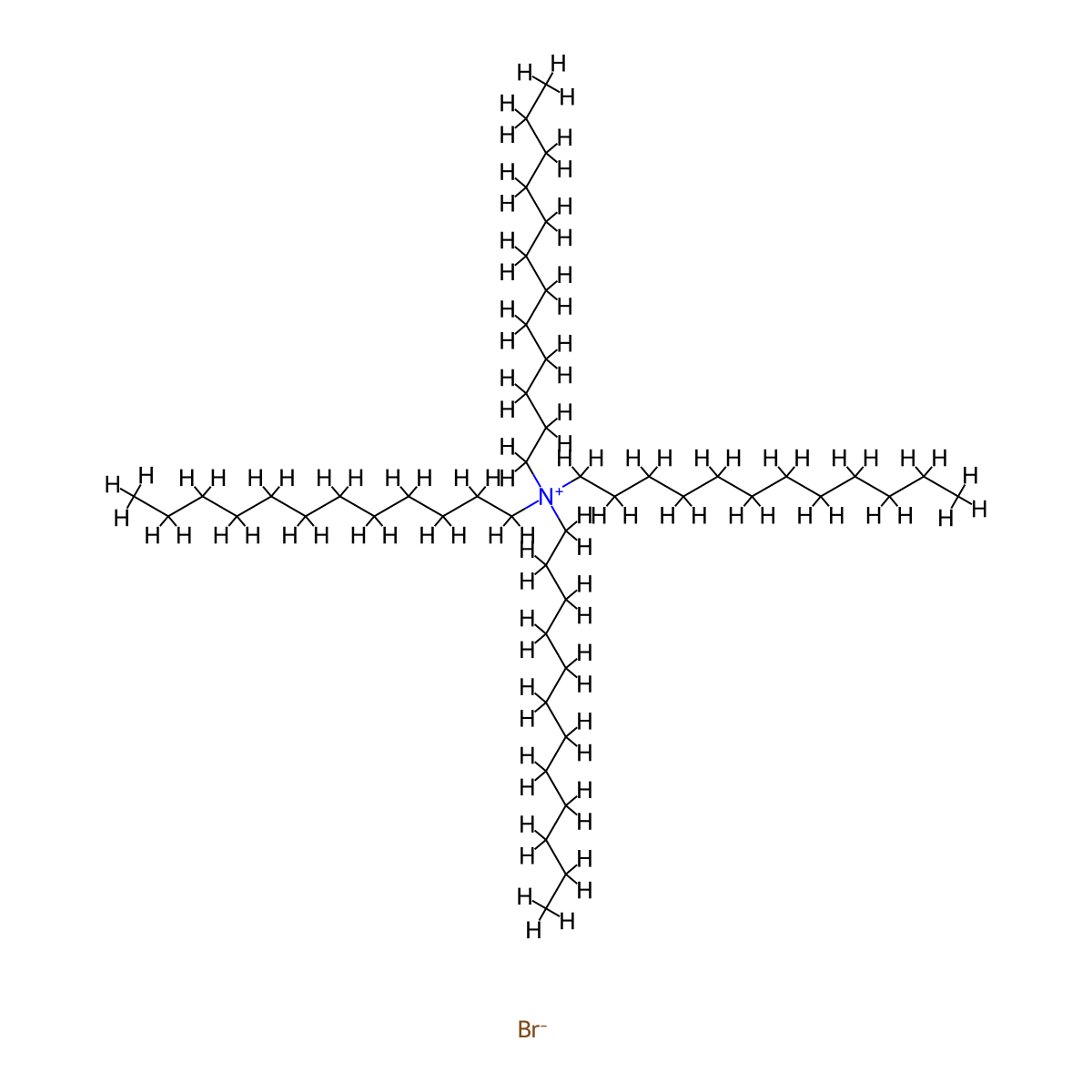 Tetradodecylammonium bromide molecular structure, CAS 14866-34-3