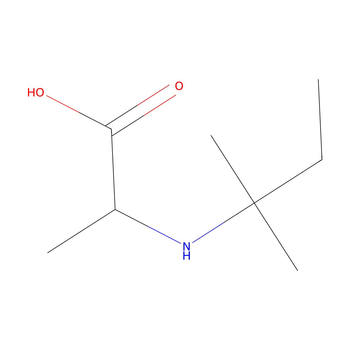 2-[(2-Methylbutan-2-yl)amino]propanoic acid molecular structure, CAS 1486617-44-0