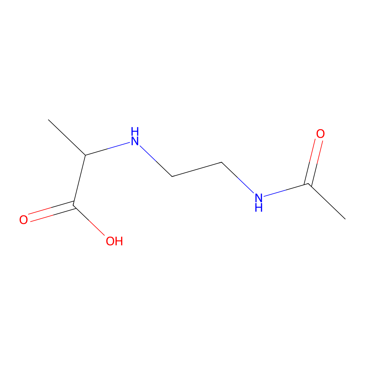 2-[(2-Acetamidoethyl)amino]propanoic acid molecular structure, CAS 1486617-48-4