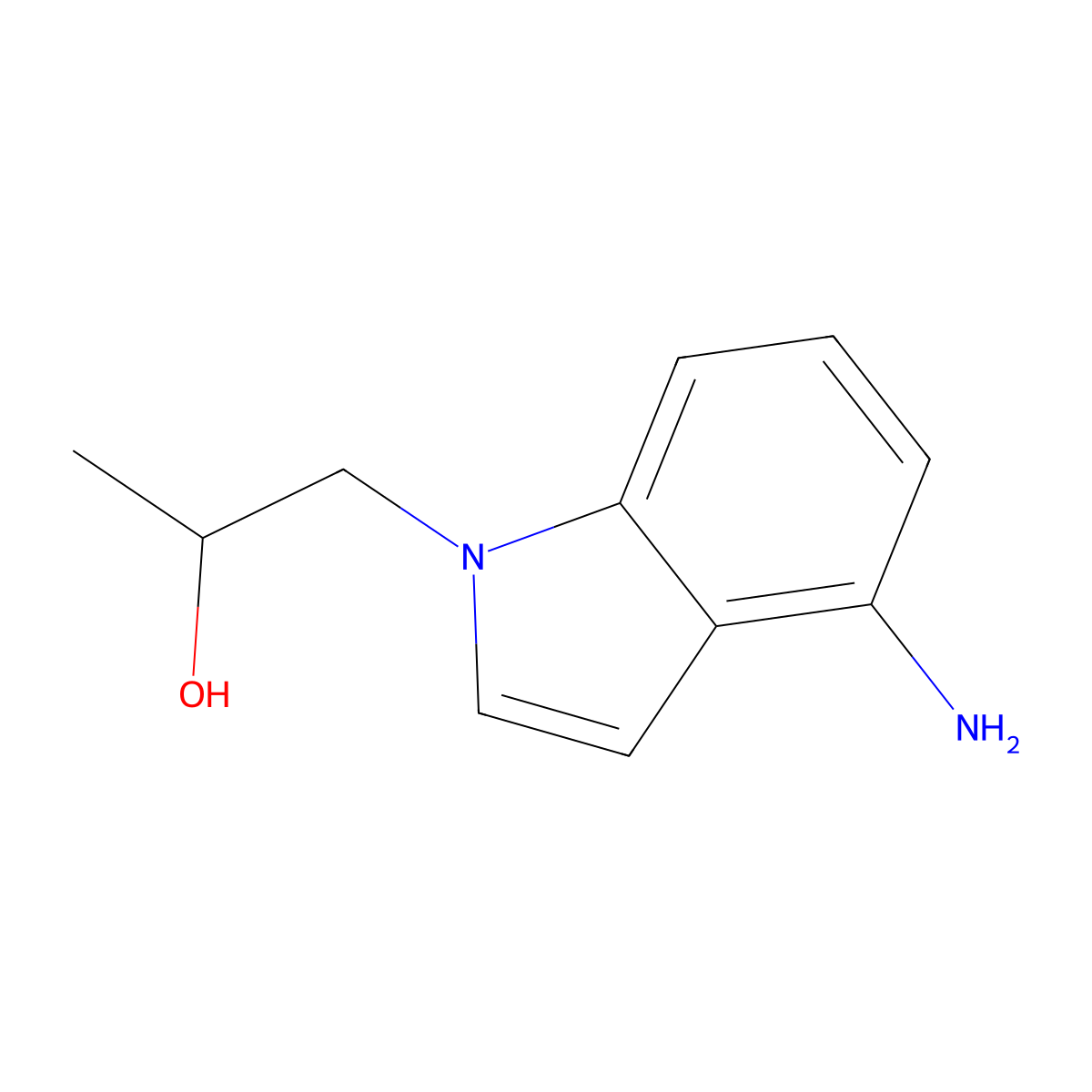 1-(4-amino-1H-indol-1-yl)propan-2-ol molecular structure, CAS 1486623-88-4
