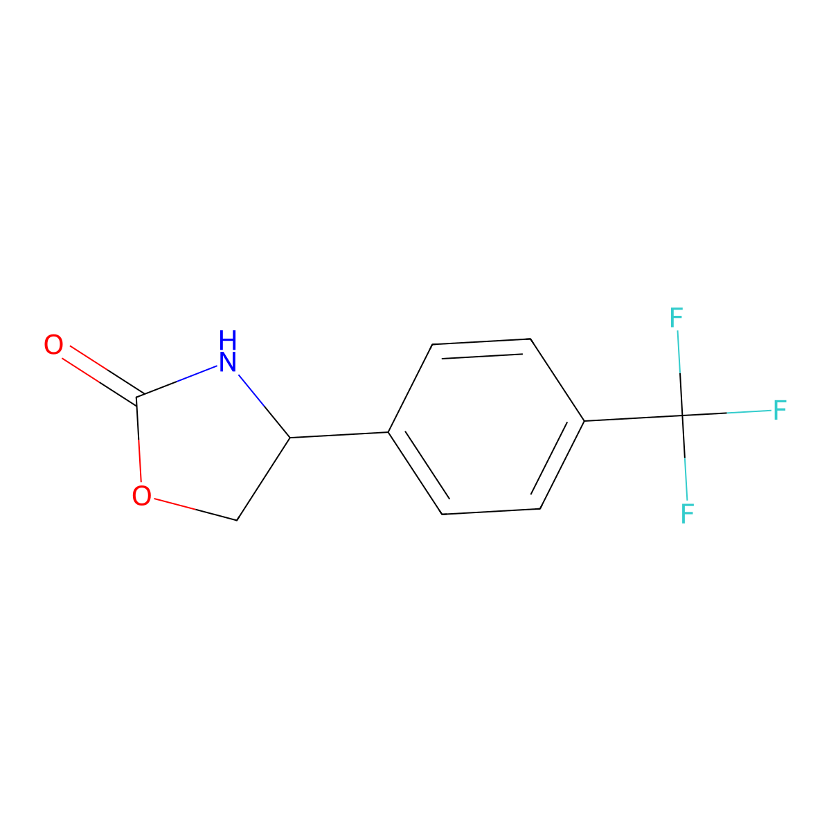 4-[4-(Trifluoromethyl)phenyl]-1,3-oxazolidin-2-one molecular structure, CAS 1486650-17-2