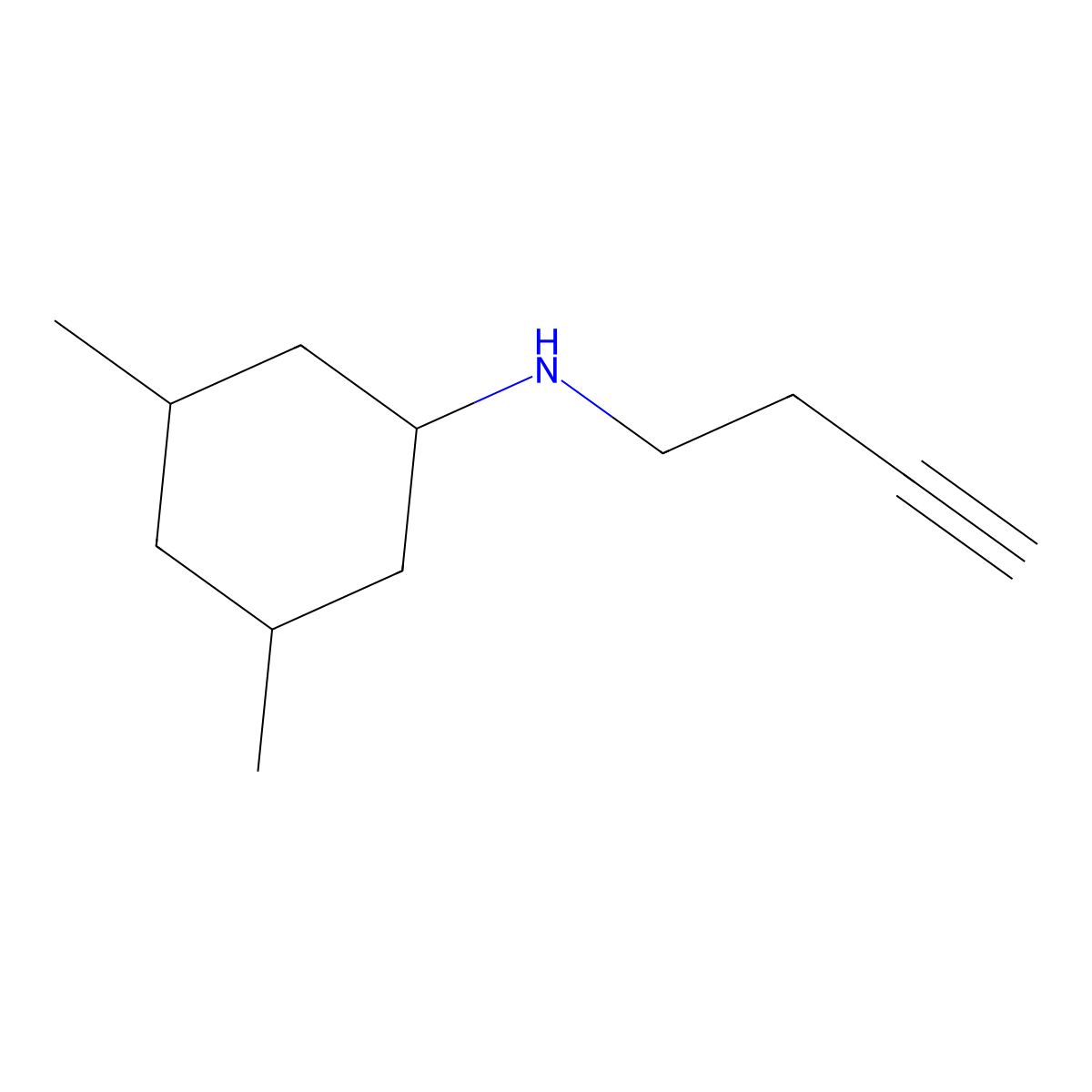 N-(But-3-YN-1-YL)-3,5-dimethylcyclohexan-1-amine molecular structure, CAS 1486650-45-6