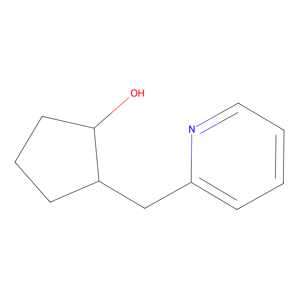 2-(Pyridin-2-ylmethyl)cyclopentan-1-ol molecular structure, CAS 1486651-91-5