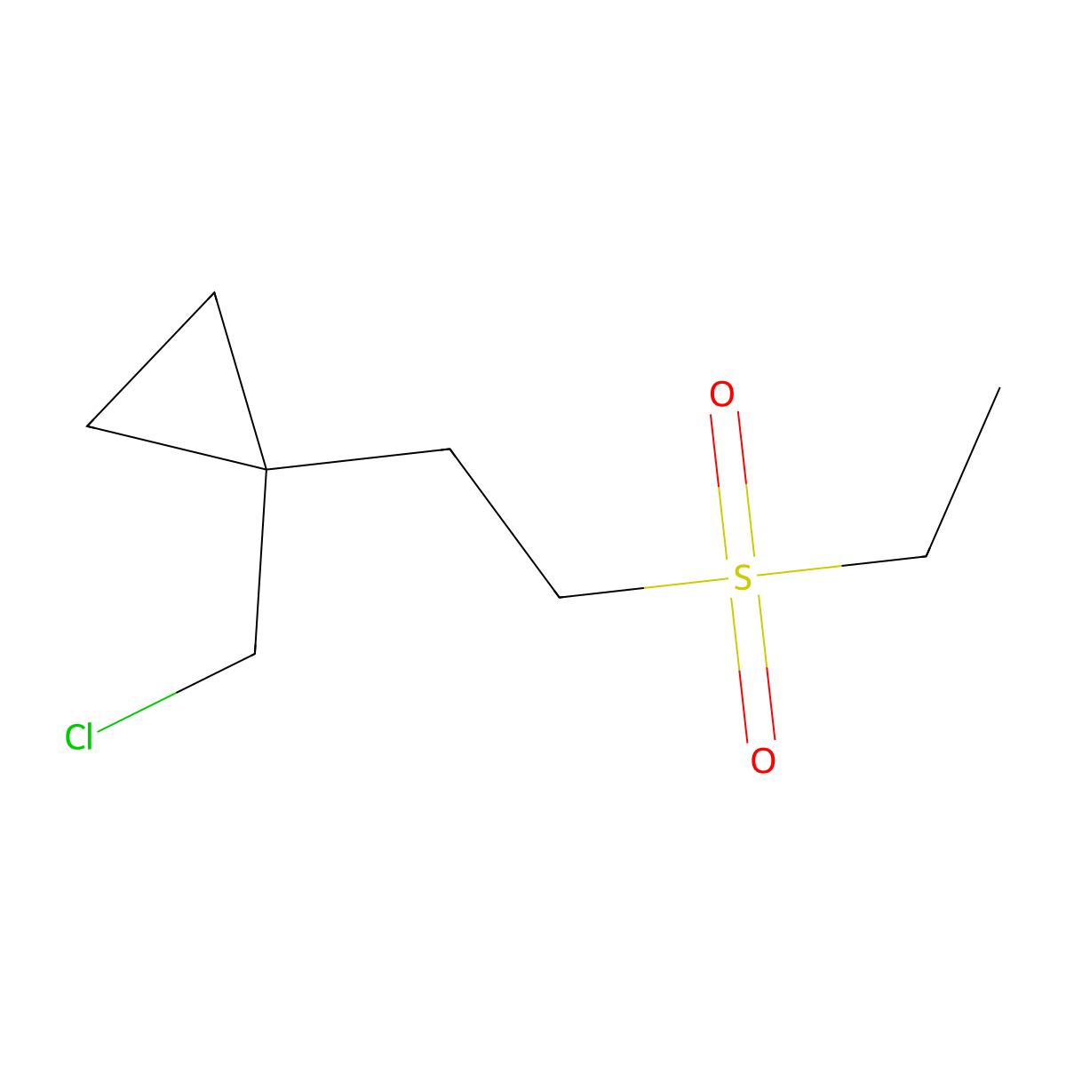 1-(Chloromethyl)-1-(2-(ethylsulfonyl)ethyl)cyclopropane molecular structure, CAS 1486652-16-7