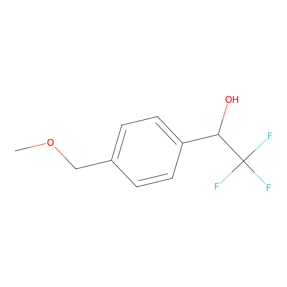 2,2,2-Trifluoro-1-(4-(methoxymethyl)phenyl)ethan-1-ol molecular structure, CAS 1486659-01-1