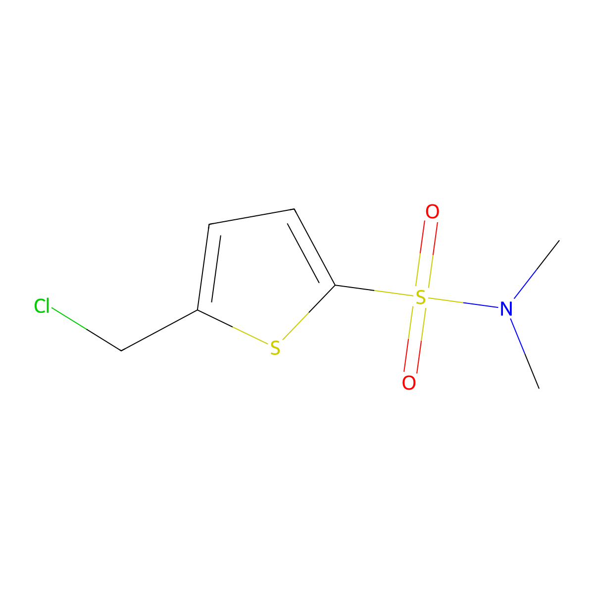 5-(chloromethyl)-N,N-dimethylthiophene-2-sulfonamide molecular structure, CAS 1486675-03-9