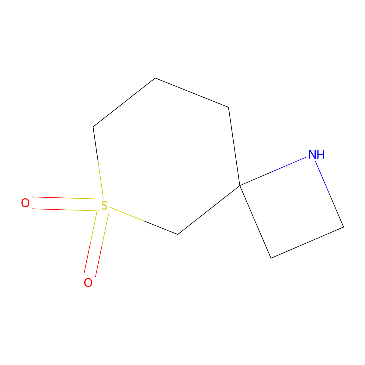 6Lambda6-thia-1-azaspiro[3.5]nonane-6,6-dione molecular structure, CAS 1486692-04-9