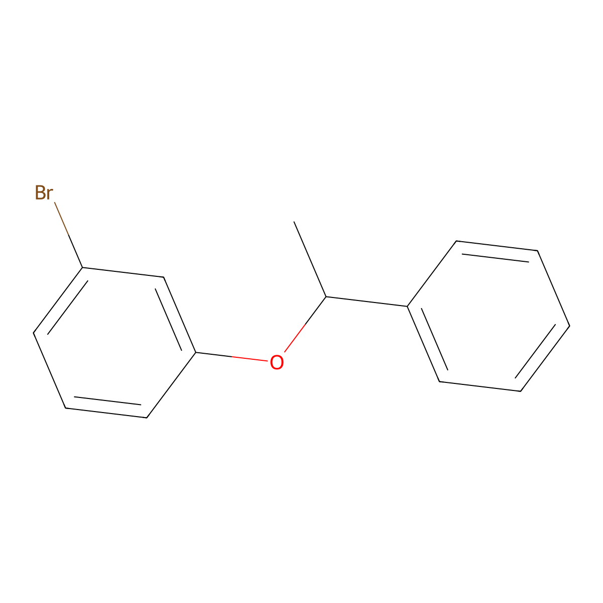 1-Bromo-3-(1-phenylethoxy)benzene molecular structure, CAS 1486694-98-7