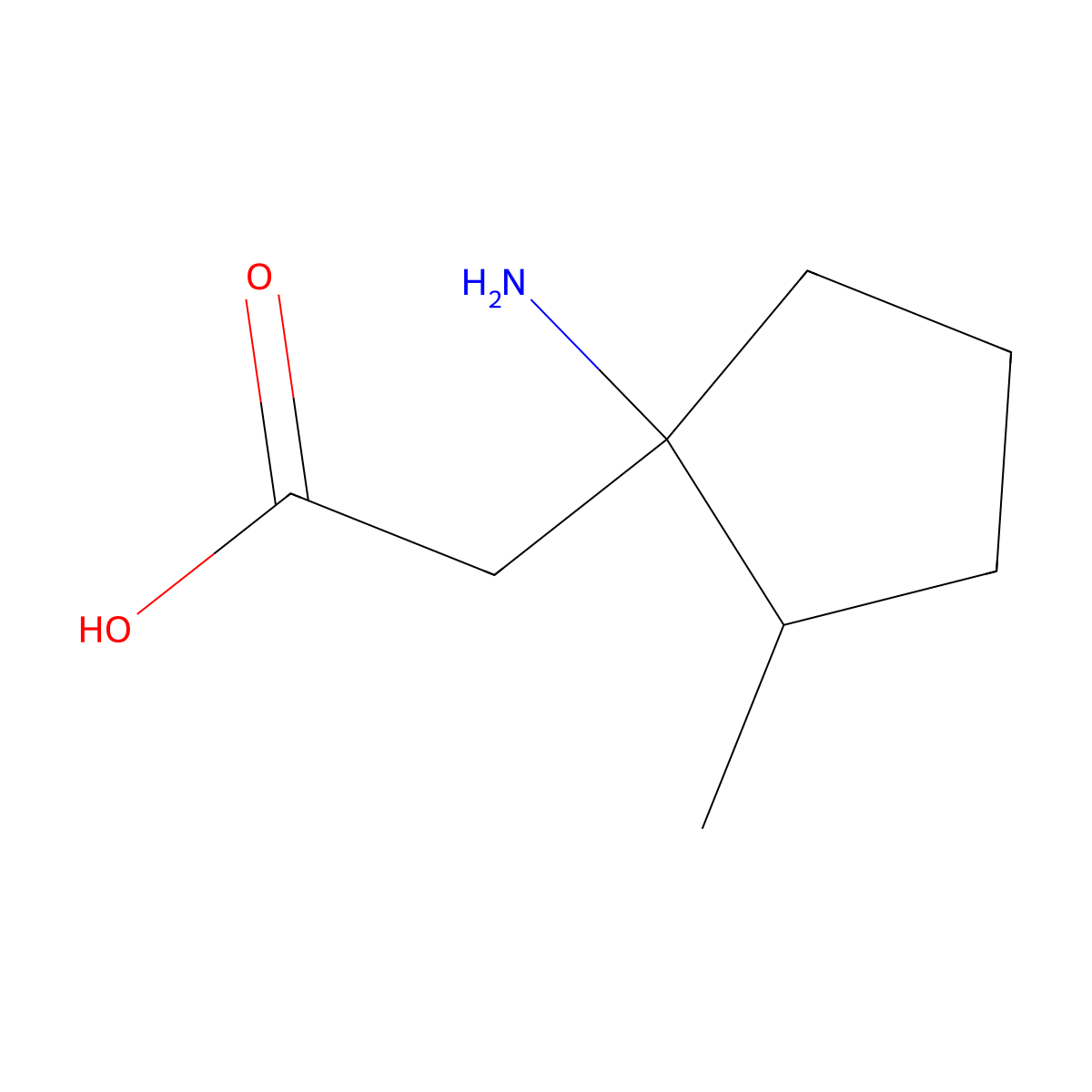 2-(1-Amino-2-methylcyclopentyl)acetic acid molecular structure, CAS 1486697-09-9