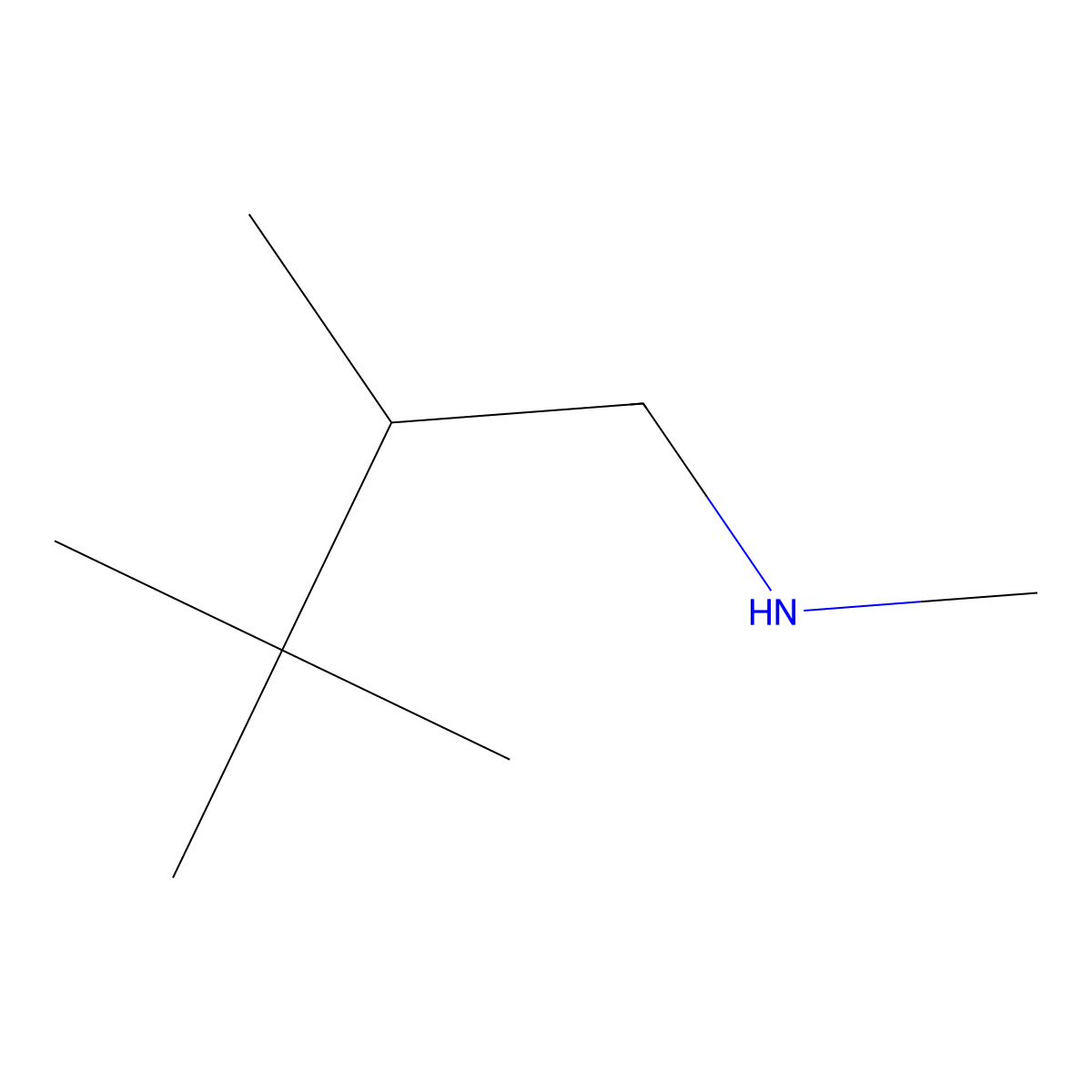 Methyl(2,3,3-trimethylbutyl)amine molecular structure, CAS 1486700-20-2