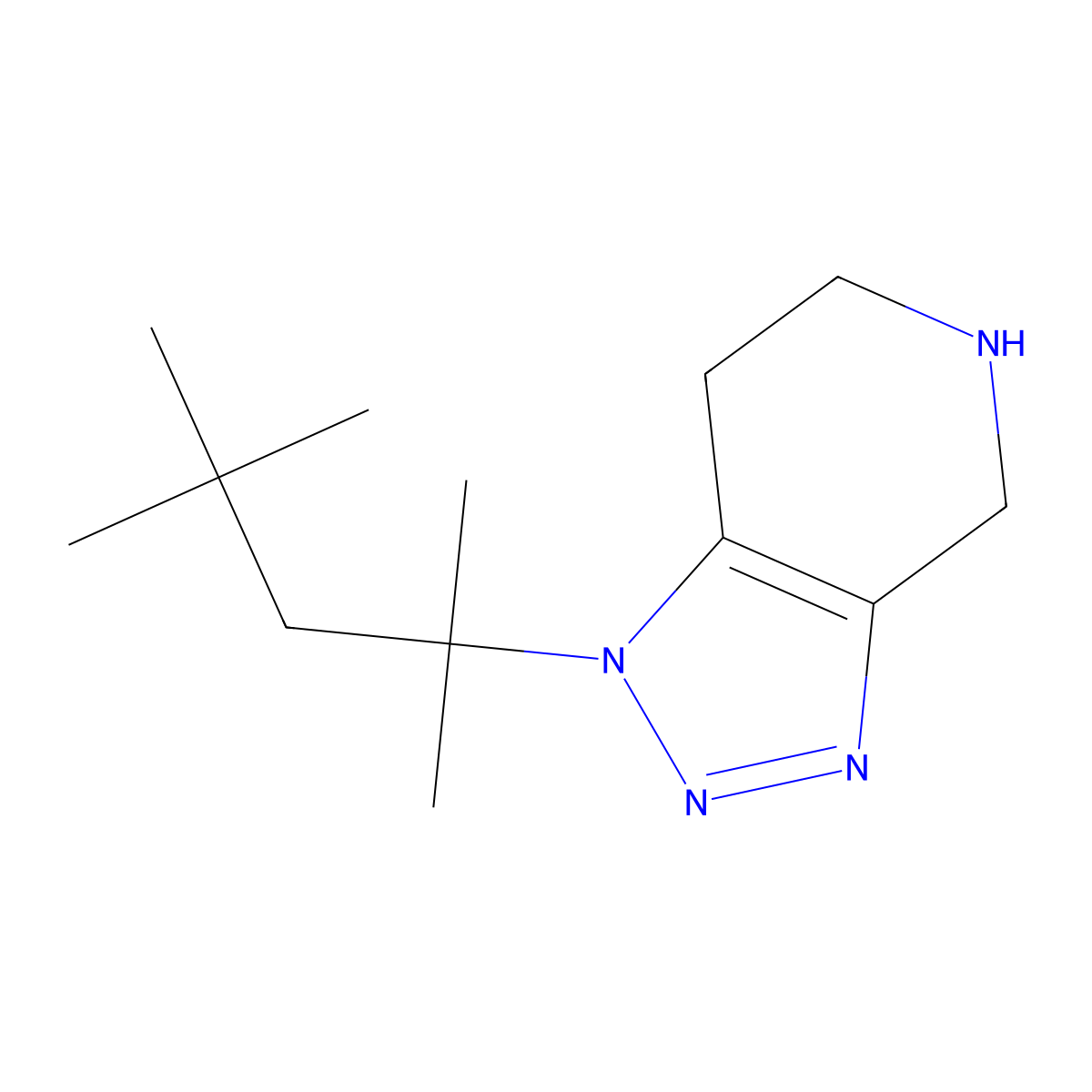 1-(2,4,4-Trimethylpentan-2-yl)-4,5,6,7-tetrahydro-1H-[1,2,3]triazolo[4,5-c]pyridine molecular structure, CAS 1486702-81-1