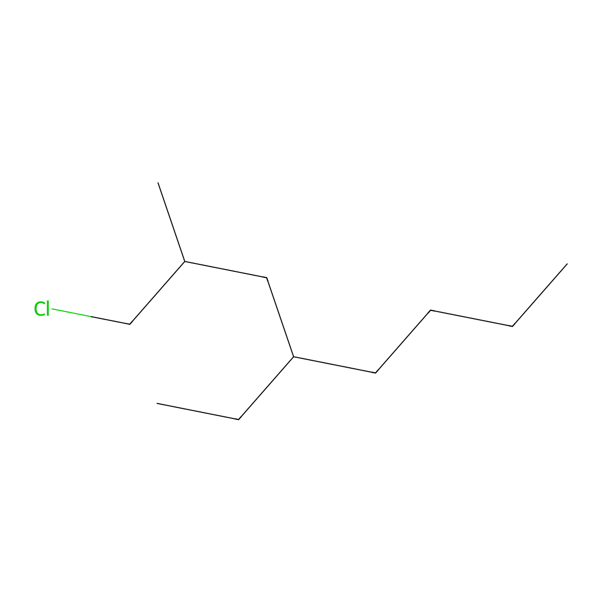 1-Chloro-4-ethyl-2-methyloctane molecular structure, CAS 1486717-44-5