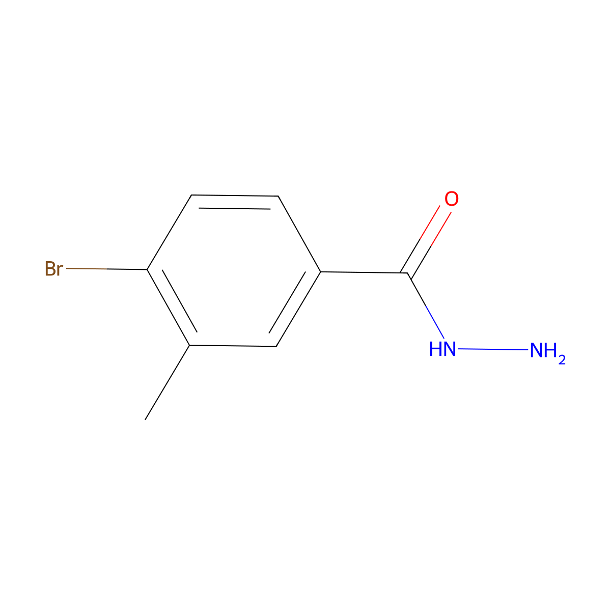4-Bromo-3-methylbenzohydrazide molecular structure, CAS 148672-43-9