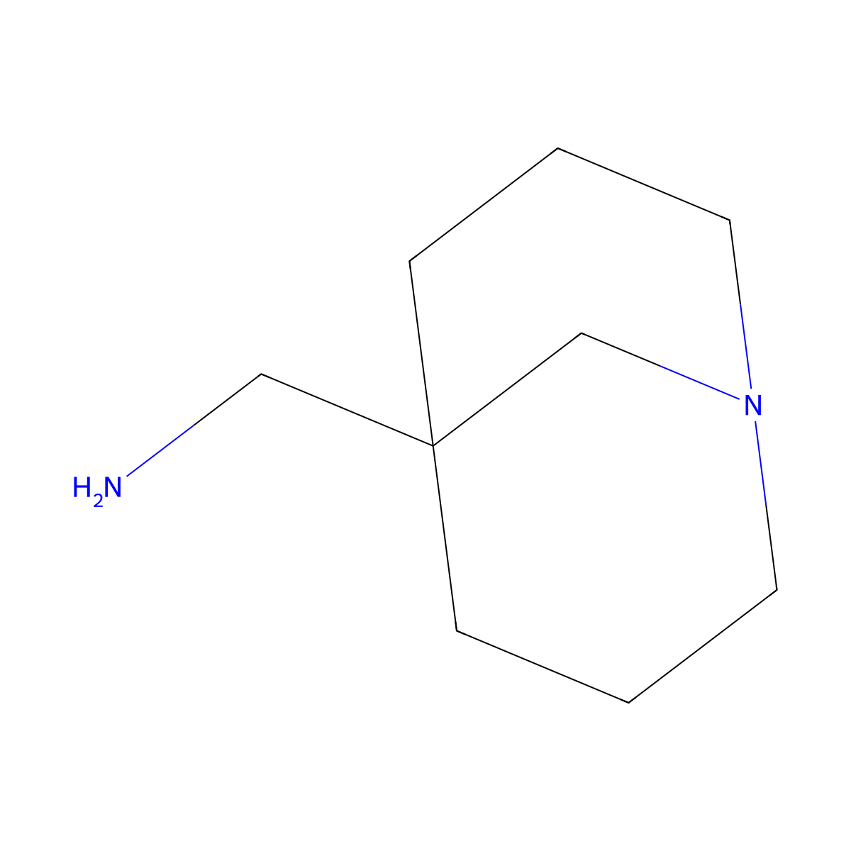 {1-Azabicyclo[3.3.1]nonan-5-yl}methanamine molecular structure, CAS 148672-79-1