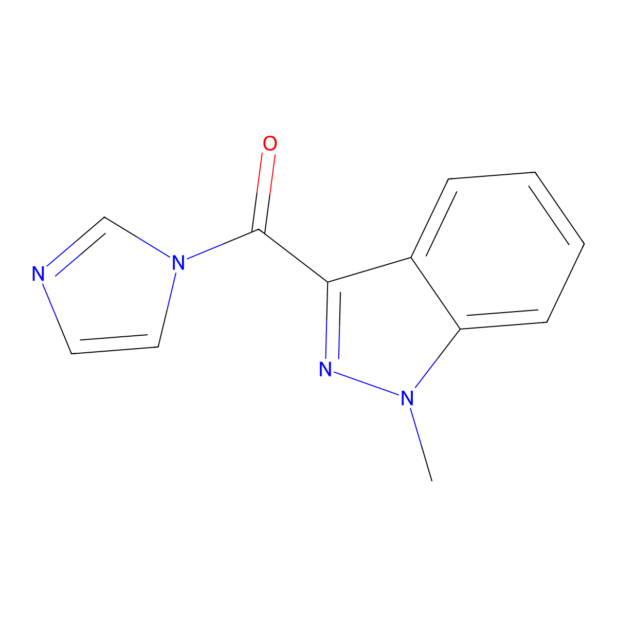 3-(1H-imidazol-1-ylcarbonyl)-1-methyl-1H-indazole molecular structure, CAS 148672-80-4
