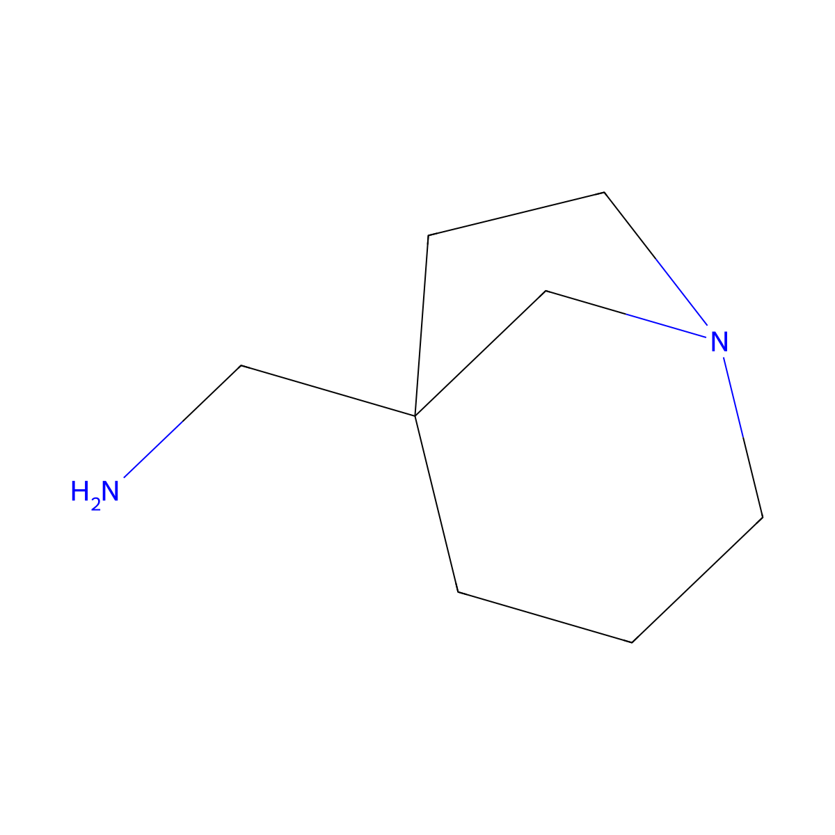 {1-Azabicyclo[3.2.1]octan-5-yl}methanamine molecular structure, CAS 148672-97-3