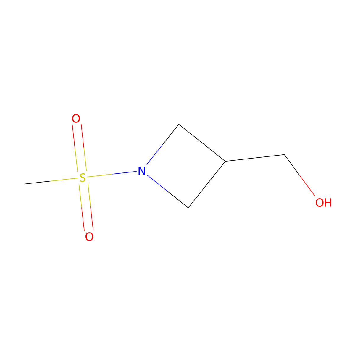 (1-Methanesulfonylazetidin-3-yl)methanol molecular structure, CAS 1486724-72-4