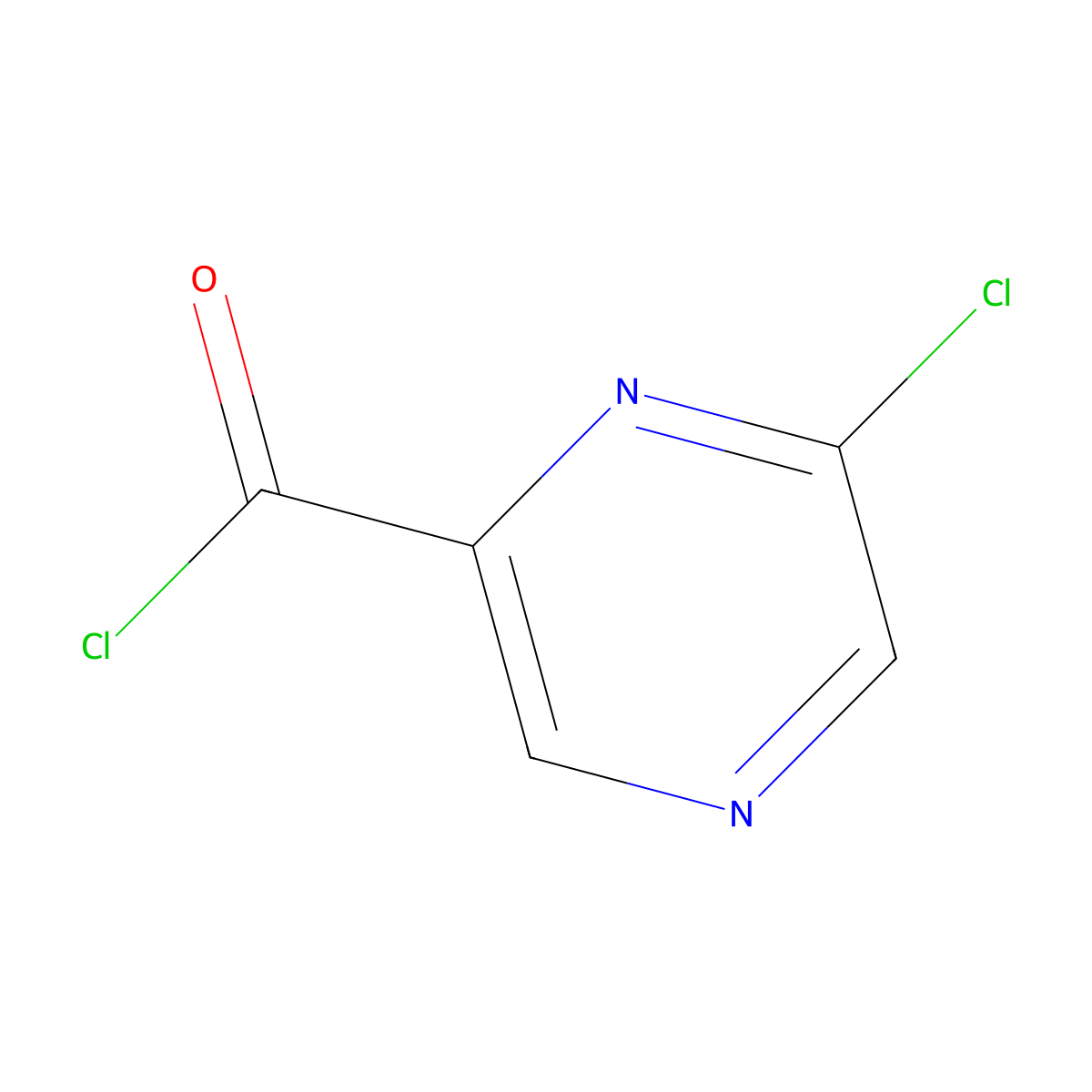 6-Chloropyrazine-2-carbonyl chloride molecular structure, CAS 148673-71-6