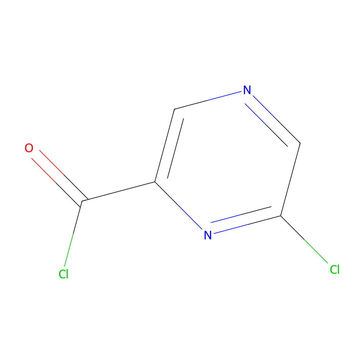 6-Chloropyrazine-2-carbonyl chloride molecular structure, CAS 148673-71-6