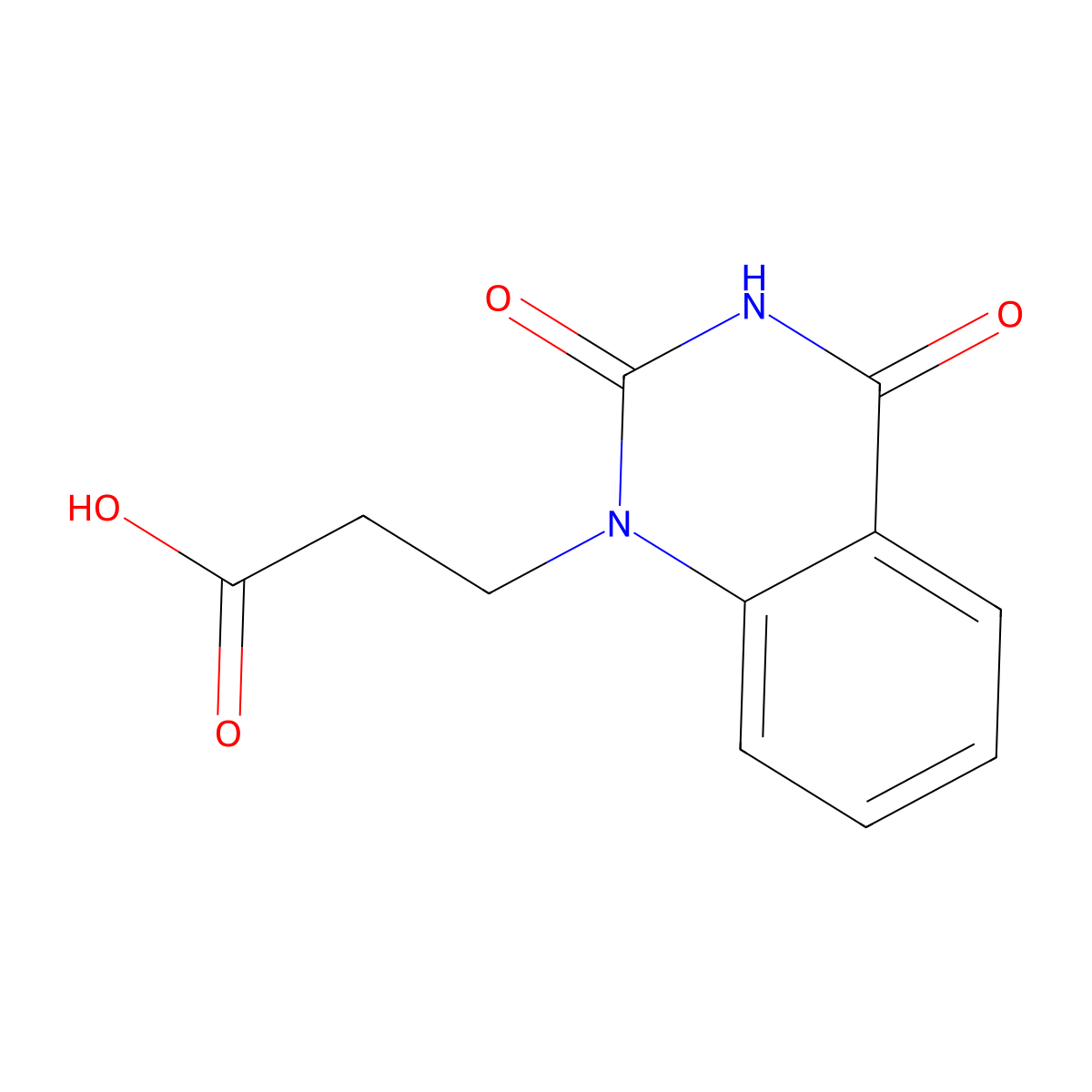 3,4-Dihydro-2,4-dioxo-1(2H)-quinazolinepropanoic acid molecular structure, CAS 148673-98-7