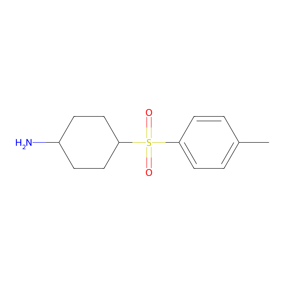 4-(4-Methylbenzenesulfonyl)cyclohexan-1-amine molecular structure, CAS 1486737-91-0