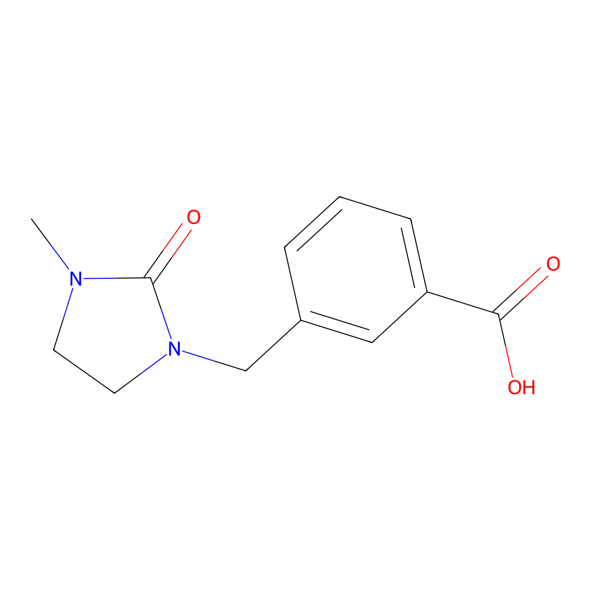 3-((3-Methyl-2-oxoimidazolidin-1-yl)methyl)benzoic acid molecular structure, CAS 1486740-57-1