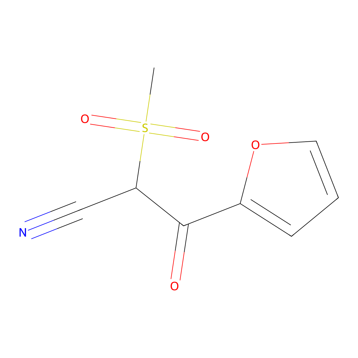 3-(Furan-2-YL)-2-methanesulfonyl-3-oxopropanenitrile molecular structure, CAS 1486741-78-9