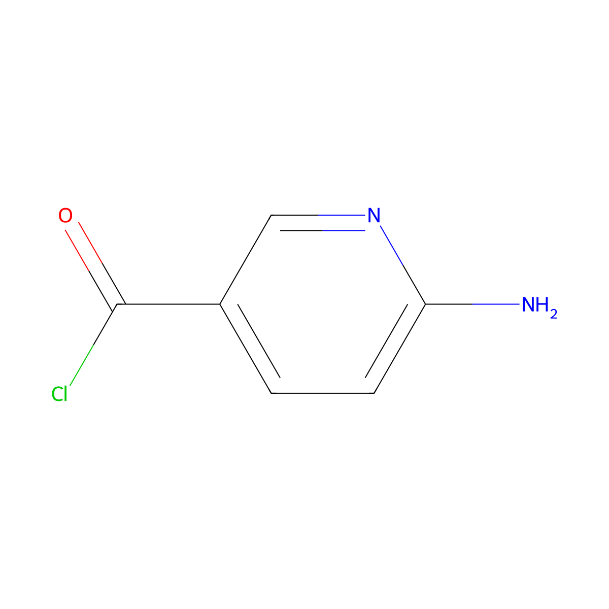 6-Aminopyridine-3-carbonyl chloride molecular structure, CAS 148675-53-0