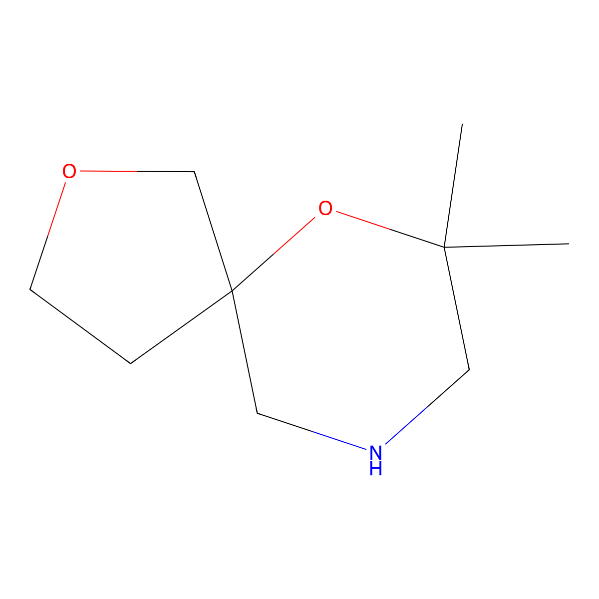 7,7-Dimethyl-2,6-dioxa-9-azaspiro[4.5]decane molecular structure, CAS 1486752-76-4