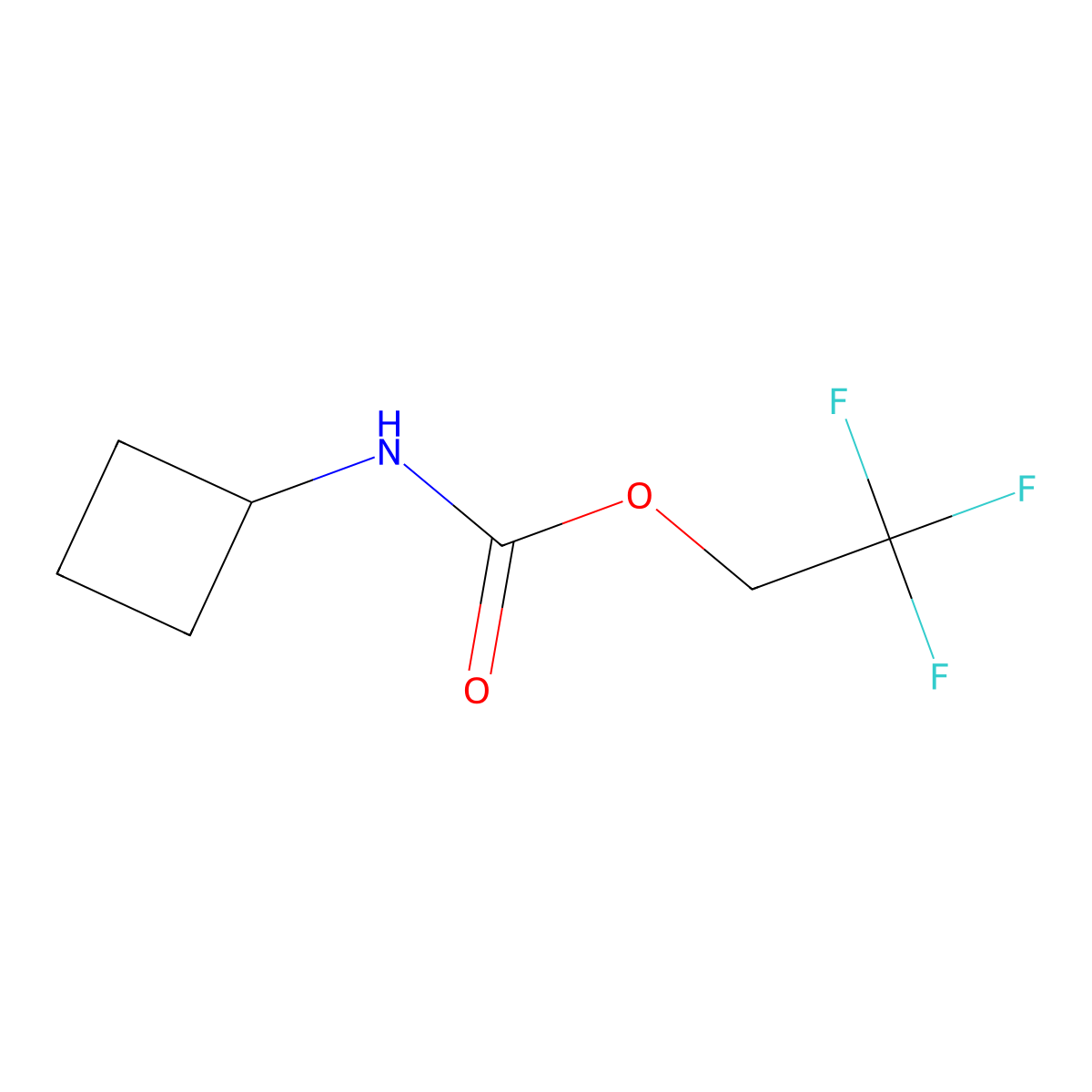 2,2,2-trifluoroethyl N-cyclobutylcarbamate molecular structure, CAS 1486772-85-3
