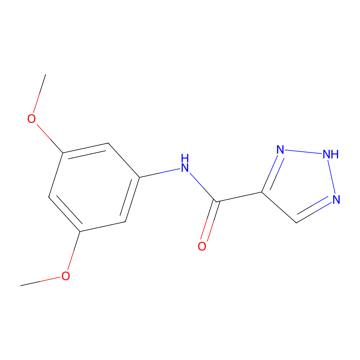 N-(3,5-dimethoxyphenyl)-1H-1,2,3-triazole-5-carboxamide molecular structure, CAS 1486781-33-2
