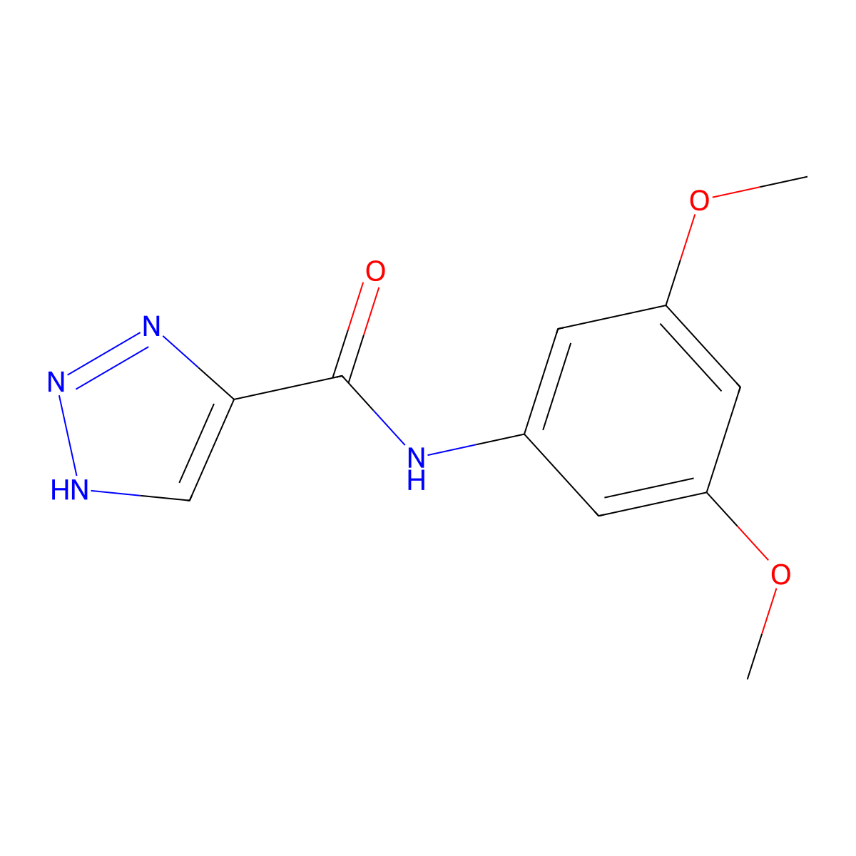 N-(3,5-dimethoxyphenyl)-1H-1,2,3-triazole-5-carboxamide molecular structure, CAS 1486781-33-2