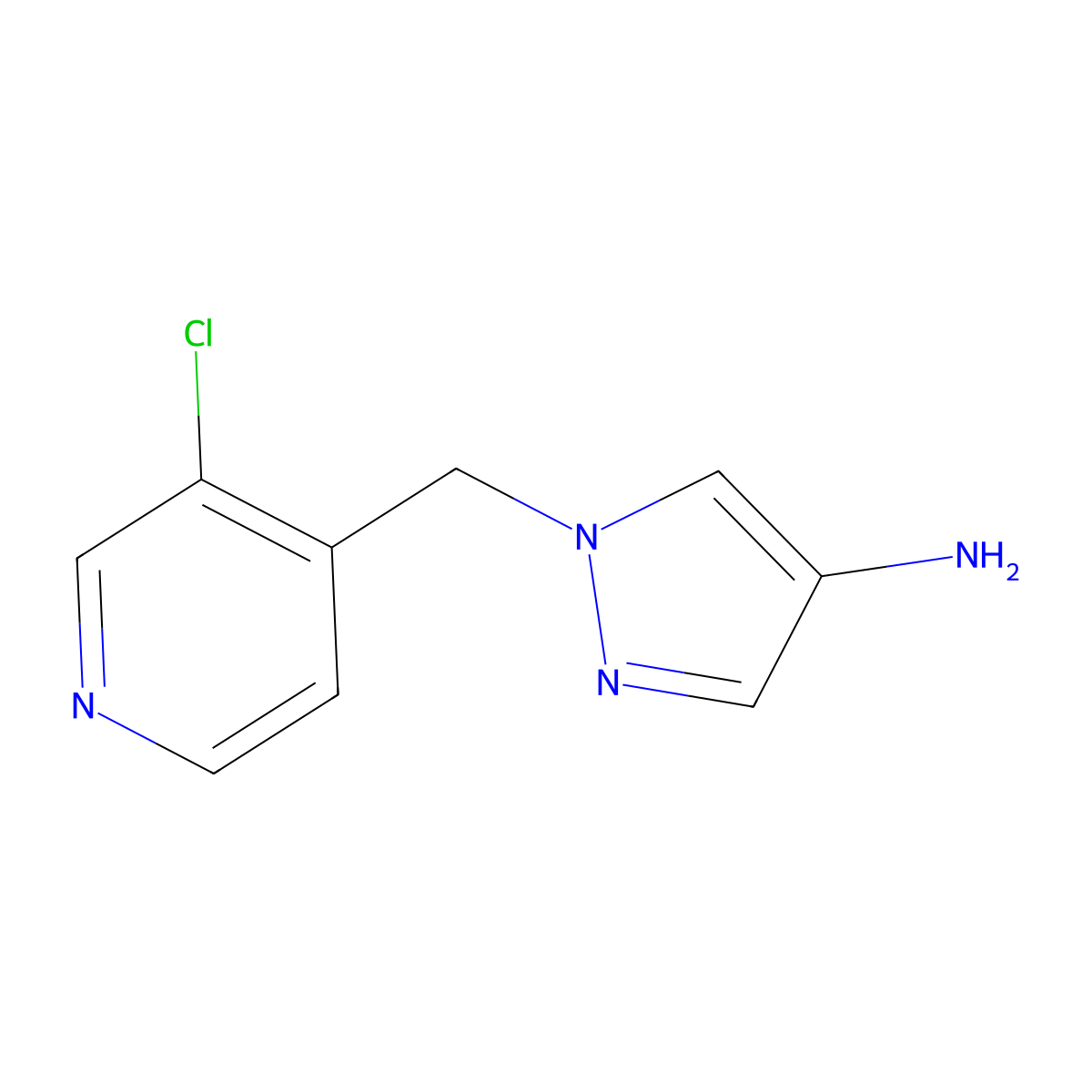 1-[(3-Chloropyridin-4-YL)methyl]-1H-pyrazol-4-amine molecular structure, CAS 1486782-59-5