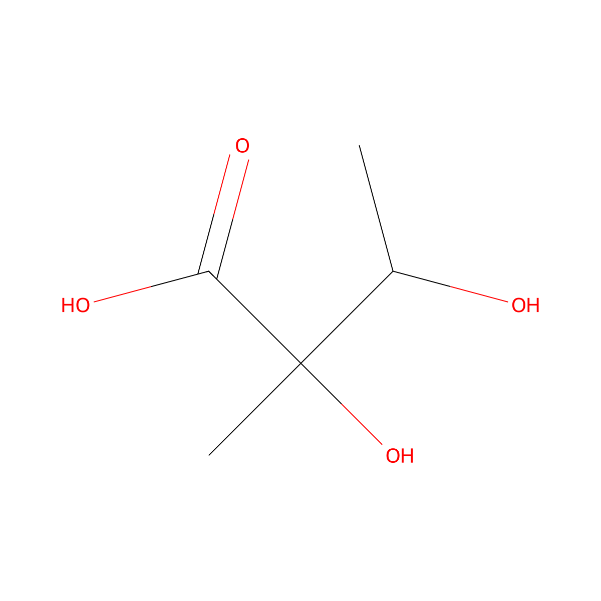 2,3-Dihydroxy-2-methylbutanoic acid molecular structure, CAS 14868-24-7