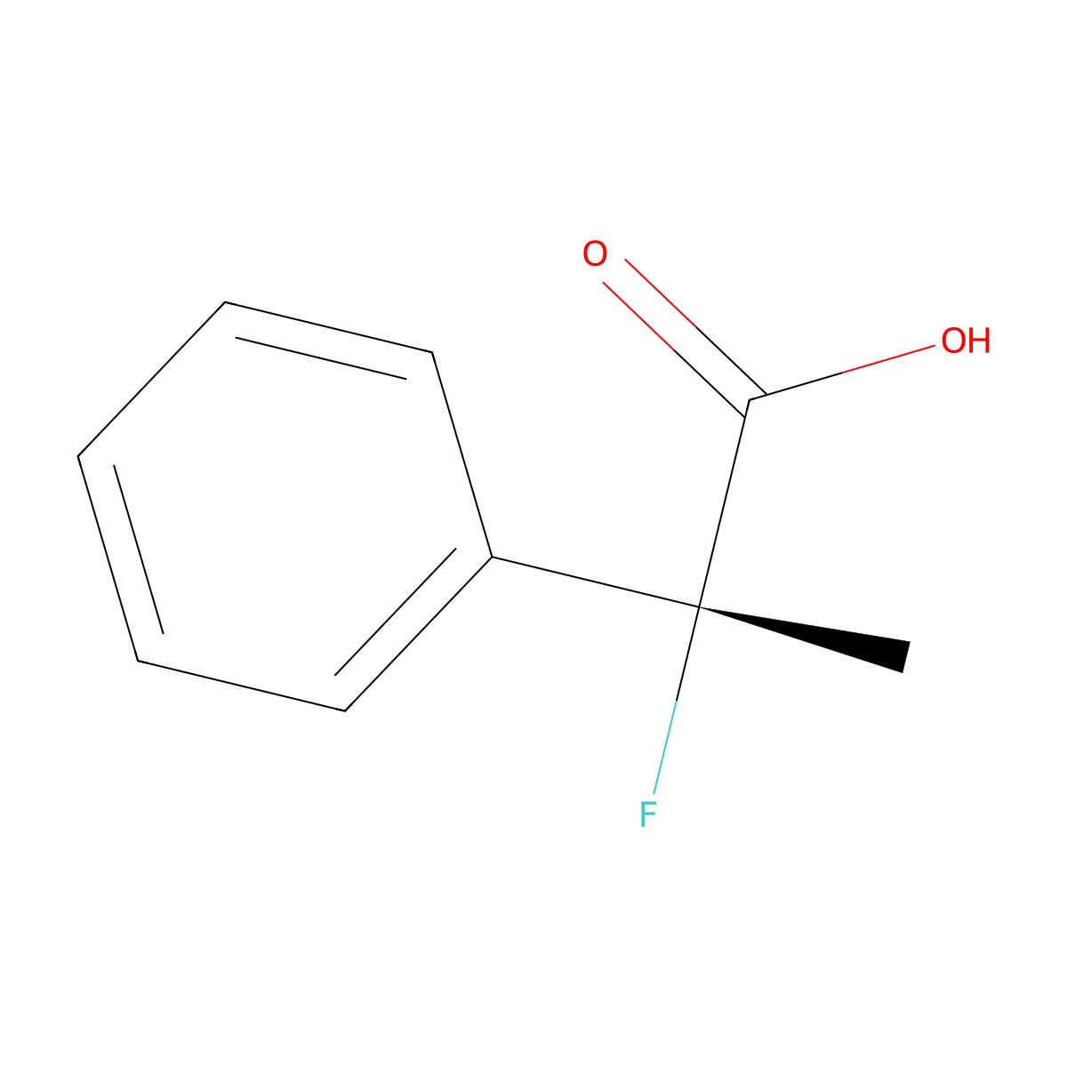 (2R)-2-Fluoro-2-phenylpropanoic acid molecular structure, CAS 148683-15-2