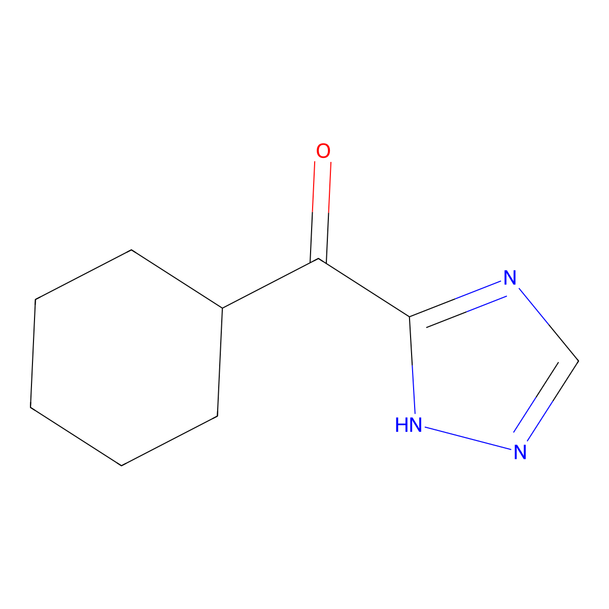 3-cyclohexanecarbonyl-4H-1,2,4-triazole molecular structure, CAS 1486831-40-6