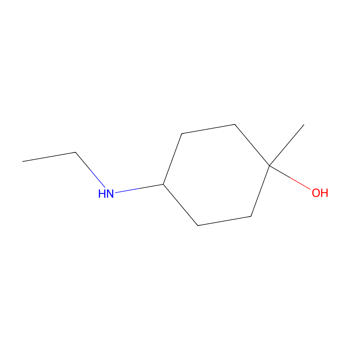 4-(Ethylamino)-1-methylcyclohexan-1-ol molecular structure, CAS 1486858-77-8